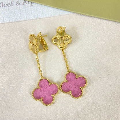 [⭐Novea]2026 NEW CLOVER 2 MOTIF  BUBBLE PINK ENAMEL