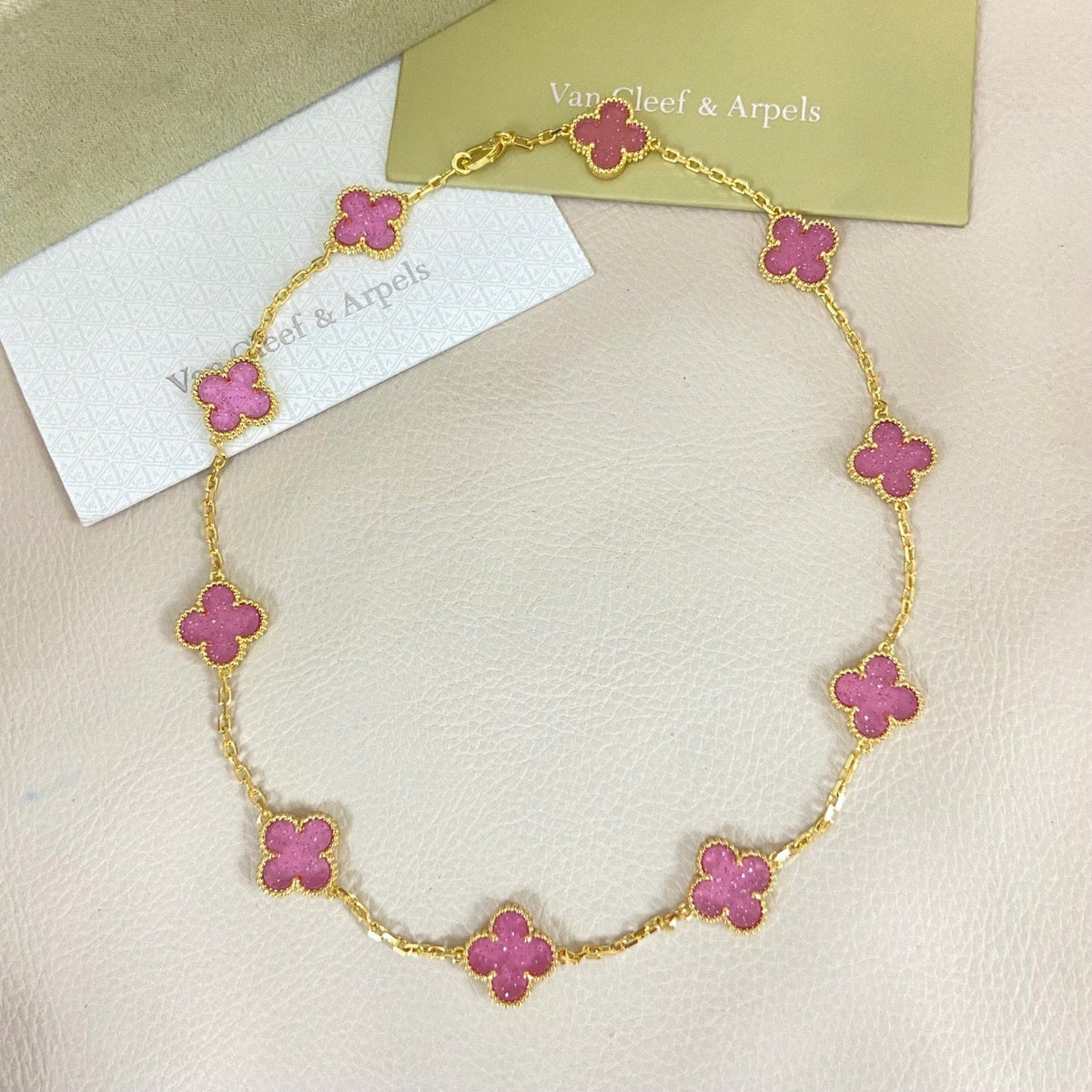[⭐Novea]CLOVER 10 MOTIFS  NEW BUBBLE PINK ENAMEL