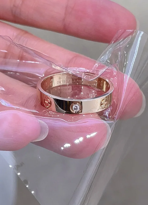 [⭐Novea]LOVE RING 4MM 1 DIAMOND