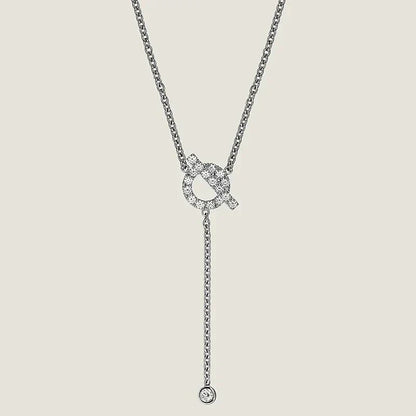 [⭐Novea]FINESSE SILVER DIAMOND NECKLACE