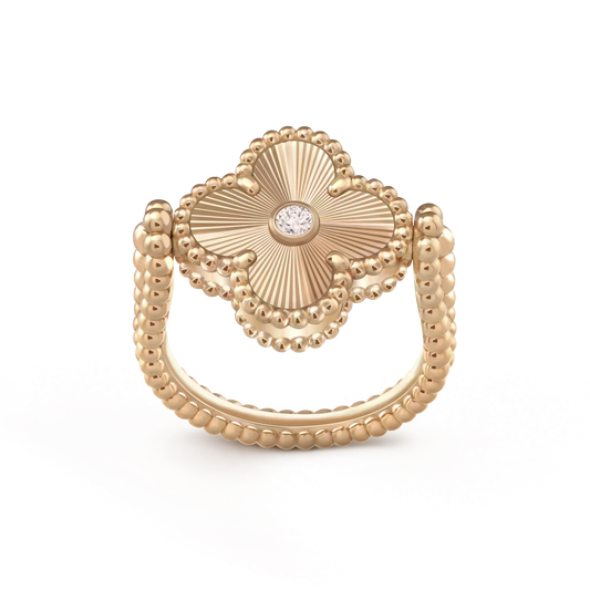 [⭐Novea]CLOVER RIVERSIBLE ROSE GOLD RING
