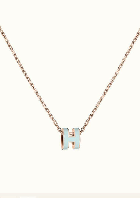 [⭐Novea]POP H LIGHT BLUE NECKLACE