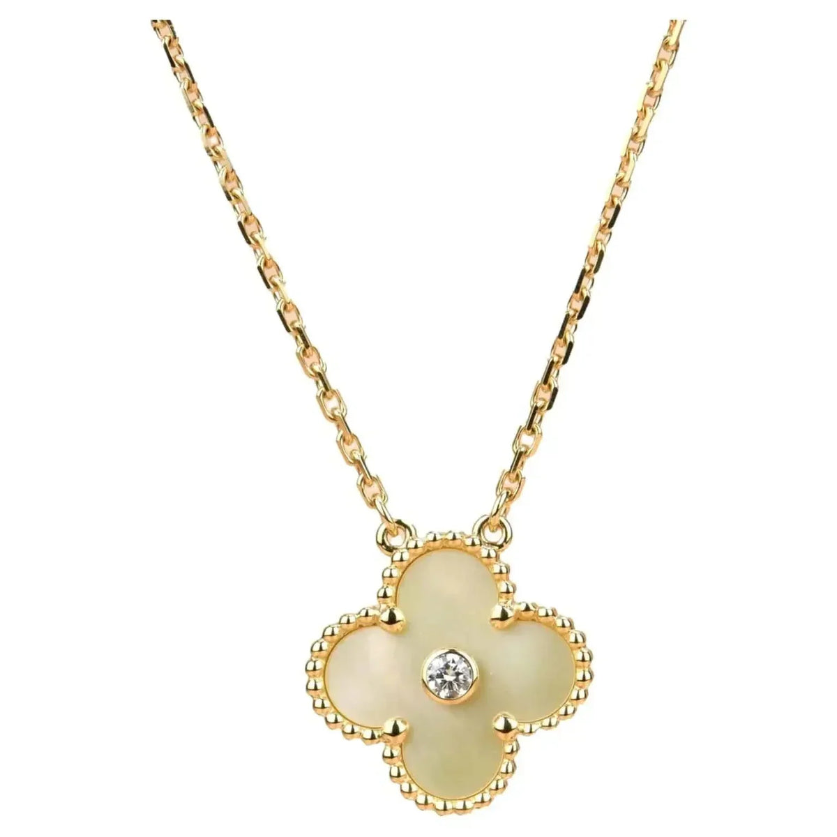 [⭐Novea]CLOVER 15MM DIAMOND GOLD MOTHER OF PEARL NECKLACE