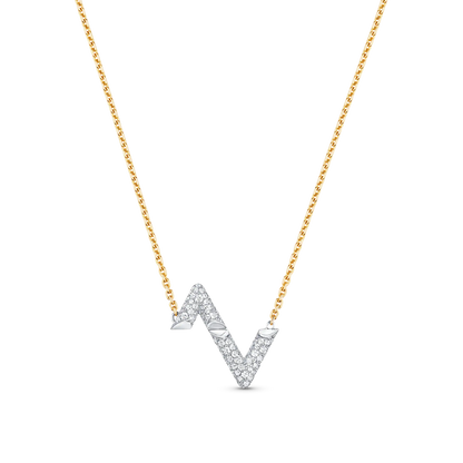 [⭐Novea]VOLT SILVER DIAMOND PEDANT NECKLACE