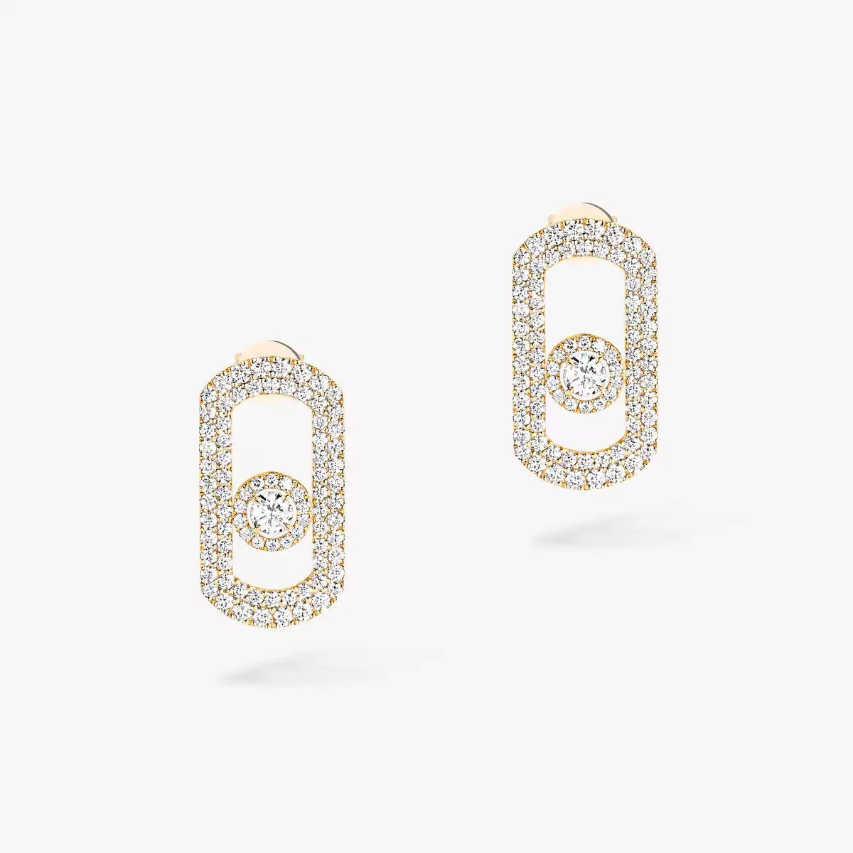 [⭐Novea]So Move Pave_-Set Diamond Earrings in Silver