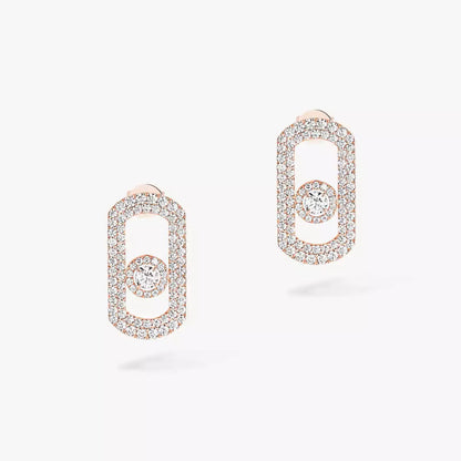[⭐Novea]So Move Pave_-Set Diamond Earrings in Silver