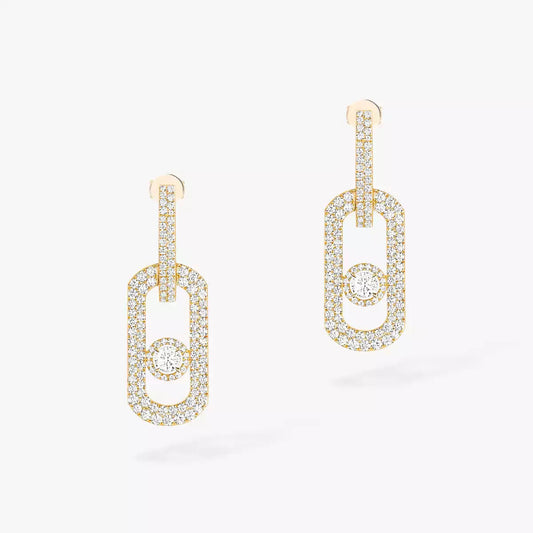 [⭐Novea]So Move XL Pave_-Set Diamond Pendant Earrings