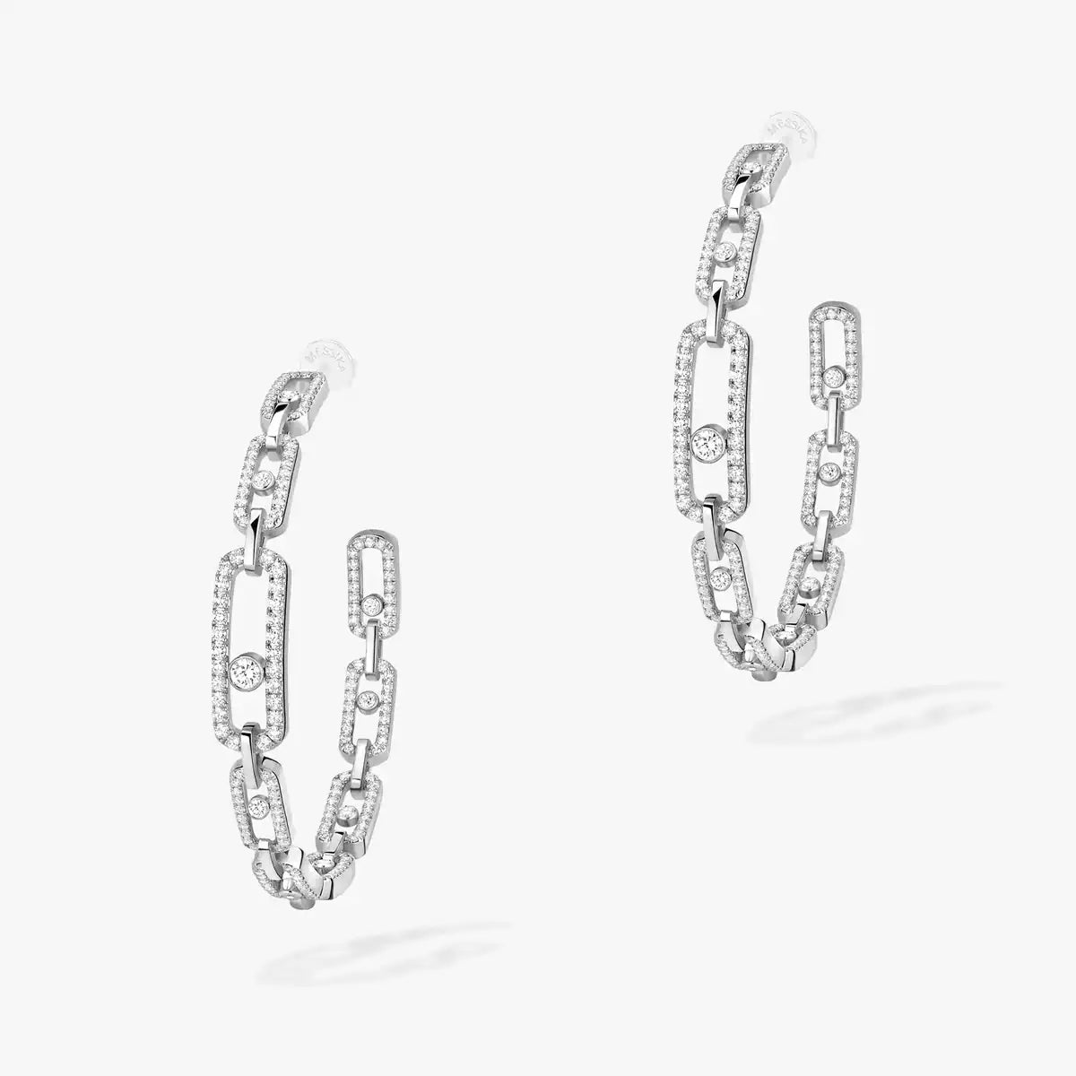 [[⭐Novea]Move Link Diamond Hoop Earrings