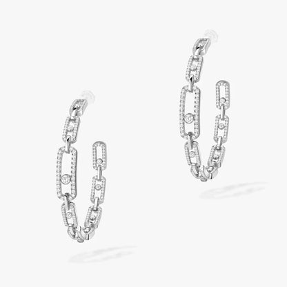 [[⭐Novea]Move Link Diamond Hoop Earrings