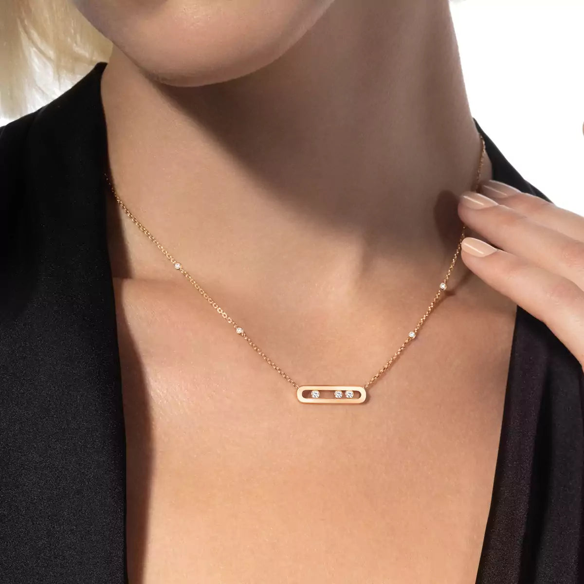 [⭐Novea] Baby Move Gold Diamond Necklace
