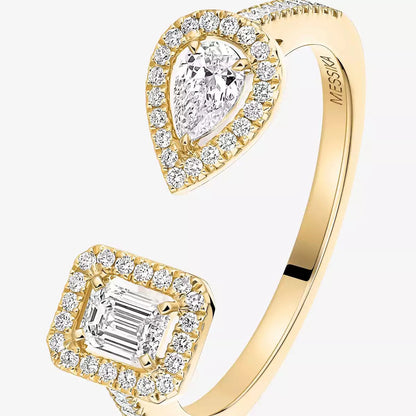 [⭐Novea]My Twin Toi Gold Diamond Ring