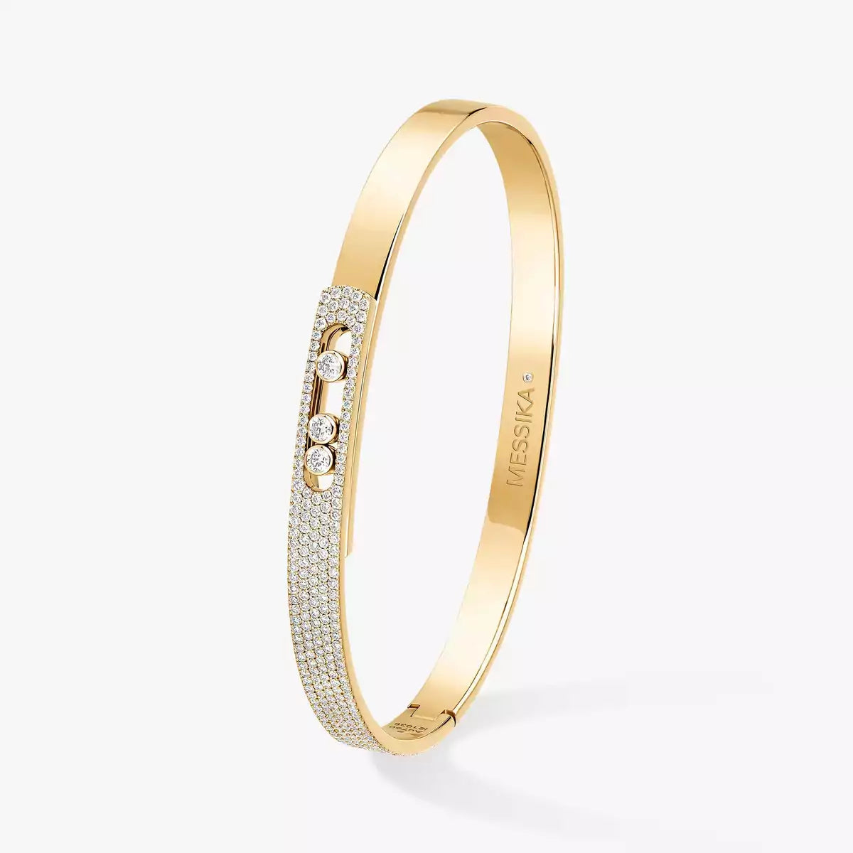 [⭐Novea]Move Noa Rose Gold Pavé Diamond Bangle Bracelet