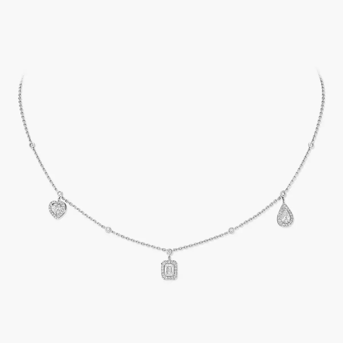 [⭐Novea]My Twin Diamond Necklace in Silver