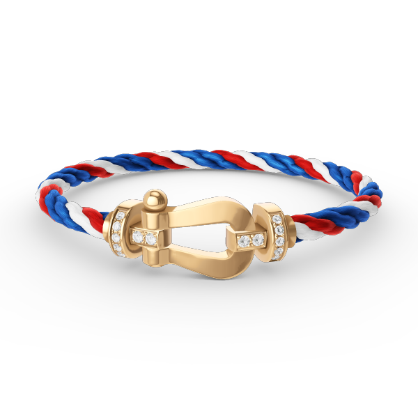 [⭐Novea]FORCE LARGE HORSESHOE HALF DIAMOND BRACELET GOLD
