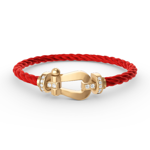 [⭐Novea]FORCE LARGE HORSESHOE HALF DIAMOND BRACELET GOLD
