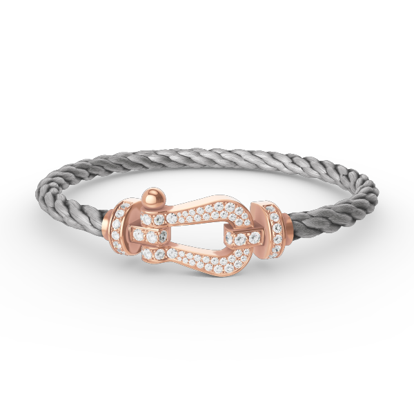 [⭐Novea]FORCE LARGE HORSESHOE FULL DIAMOND BRACELET ROSE GOLD