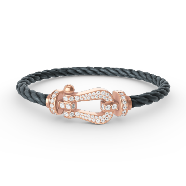 [⭐Novea]FORCE LARGE HORSESHOE FULL DIAMOND BRACELET ROSE GOLD