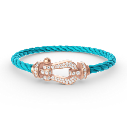 [⭐Novea]FORCE LARGE HORSESHOE FULL DIAMOND BRACELET ROSE GOLD