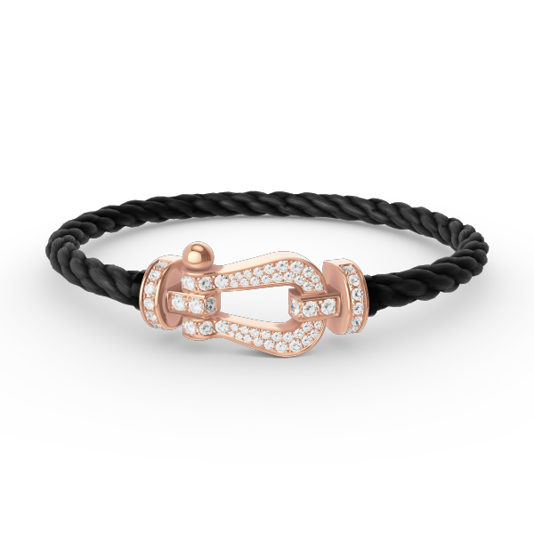 [⭐Novea]FORCE LARGE HORSESHOE FULL DIAMOND BRACELET ROSE GOLD