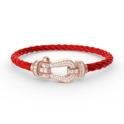 [⭐Novea]FORCE LARGE HORSESHOE FULL DIAMOND BRACELET ROSE GOLD
