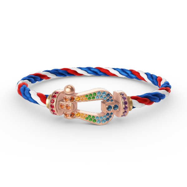 [⭐Novea]FORCE LARGE HORSESHOE  COLORED DIAMOND BRACELET ROSE GOLD