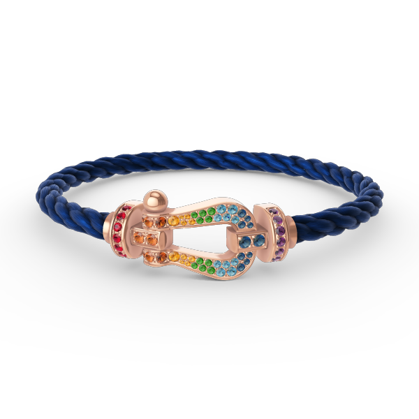 [⭐Novea]FORCE LARGE HORSESHOE  COLORED DIAMOND BRACELET ROSE GOLD