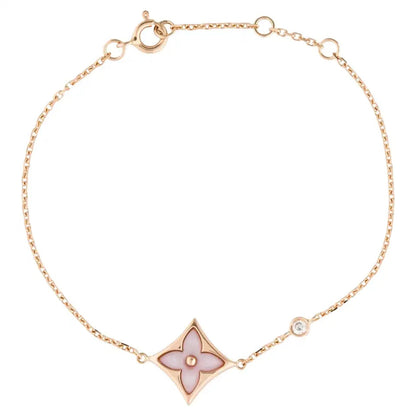 [⭐Novea]STAR 1 DIAMOND PINK GOLD BRACELET