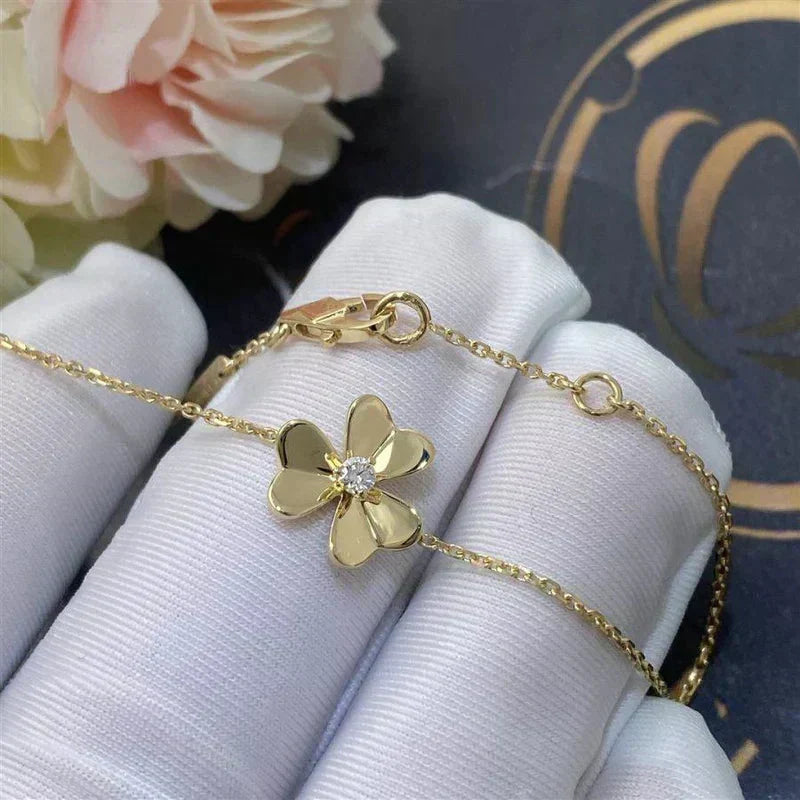 [⭐Novea]FRIVOLE GOLD FLOWER PINK MALACHITE BRACELET