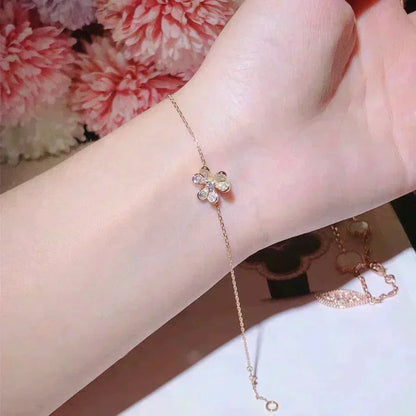 [⭐Novea]FRIVOLE GOLD FLOWER DIAMOND BRACELET