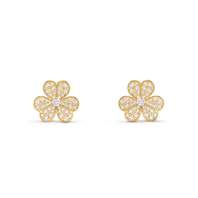 [⭐Novea]FRIVOLE GOLD FLOWER DIAMOND EARRINGS
