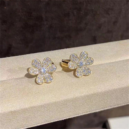 [⭐Novea]FRIVOLE GOLD FLOWER DIAMOND EARRINGS