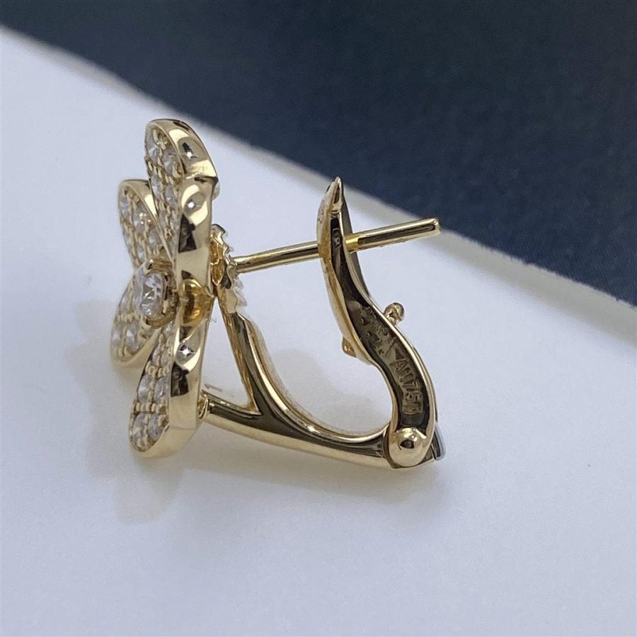 [⭐Novea]FRIVOLE GOLD FLOWER DIAMOND EARRINGS