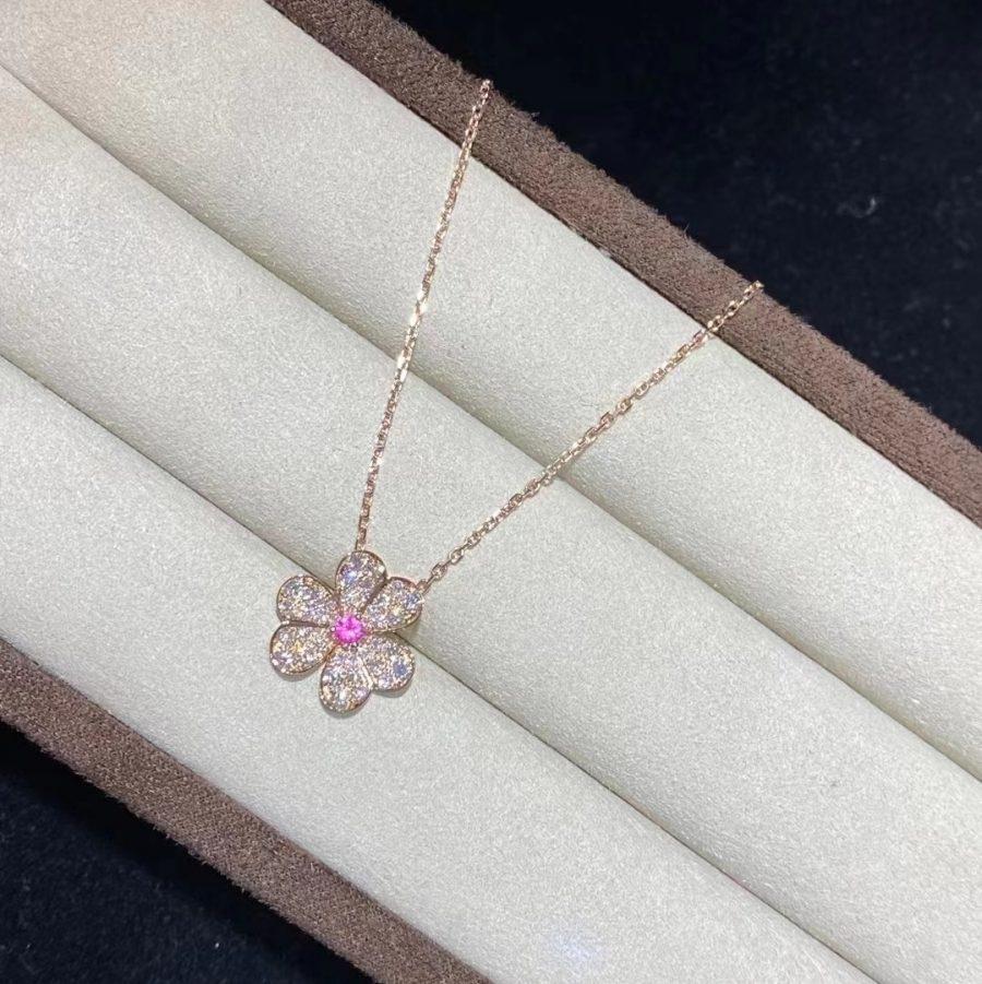 [⭐Novea]FRIVOLE ROSE GOLD FLOWER DIAMOND NECKLACE