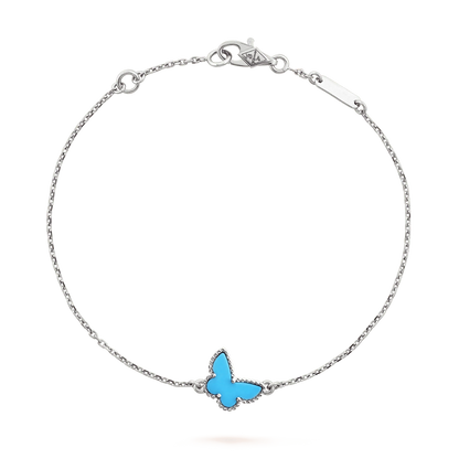 [⭐Novea]BUTTERFLY TURQUOISE BUTTERFLY BRACELET SILVER