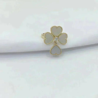 [⭐Novea]SWEET CLOVER WHITE MOP RING