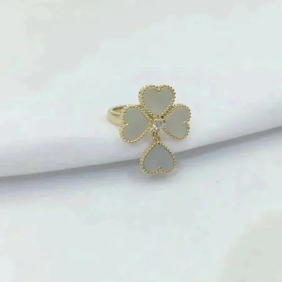 [⭐Novea]SWEET CLOVER WHITE MOP RING