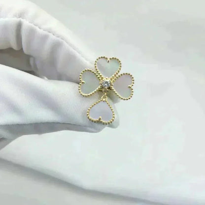 [⭐Novea]SWEET CLOVER WHITE MOP RING