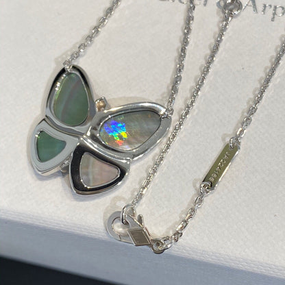 [⭐Novea]LARGE BUTTERFLY SILVER PENDANT DIAMOND NECKLACE