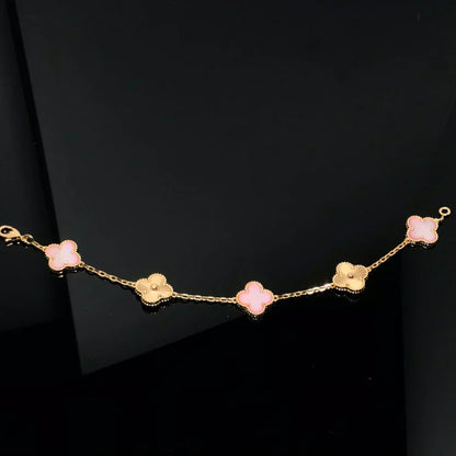 [⭐Novea] CLOVER 5 MOTIFS  PINK MOP BRACELET COLLECTION