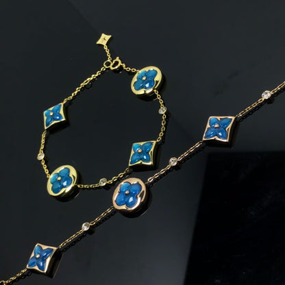 [⭐Novea]STAR AND SUN 4 MOTIF BLUE BRACELET