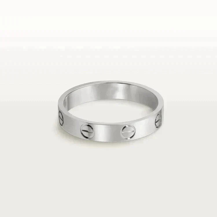 [⭐Novea]LOVE RING 4MM 1 DIAMOND SILVER