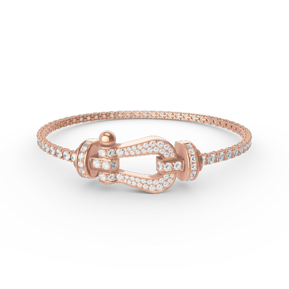[⭐Novea]FORCE  LARGE HORSESHOE FULL DIAMOND TENNIS BRACELET