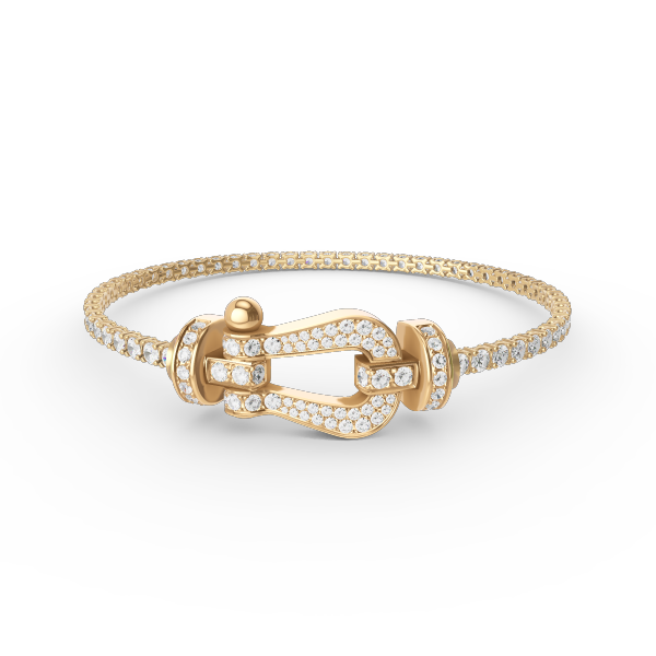 [⭐Novea]FORCE  LARGE HORSESHOE FULL DIAMOND TENNIS BRACELET