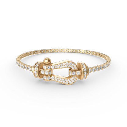 [⭐Novea]FORCE  LARGE HORSESHOE FULL DIAMOND TENNIS BRACELET
